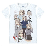 Anime Girls und Panzer T-Shirts Short Sleeve Shirts Manga Garuzu ando Pantsa Katyusha Alice Shimada sensha-do Cosplay Shirt, everythinganimee