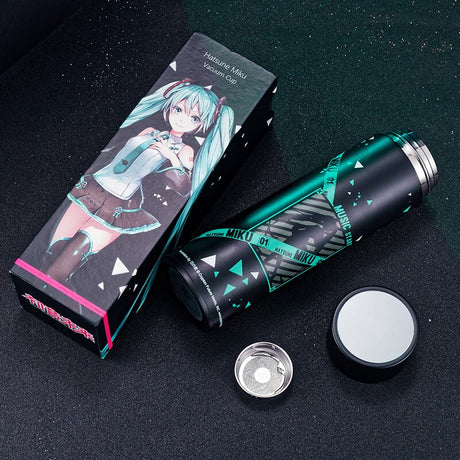 Hatsune Miku Thermos Steel Water Bottle LED Display Temperature Sensing Cup Manga Role Kagamine RIN&LEN Vocaloid, everythinganimee