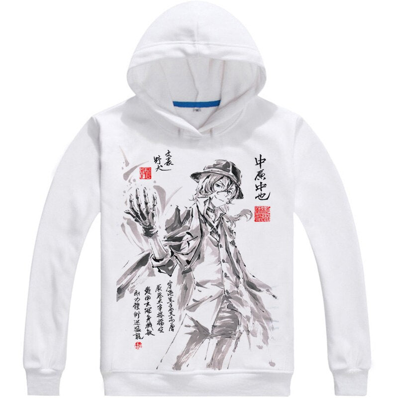 Atsushi Nakajima Osamu Dazai Mens Hoodies Bungo Stray Dogs Bungo Sutorei Doggusu Sweatshirt Streetwear Anime Hoodie Long Hooded, everythinganimee