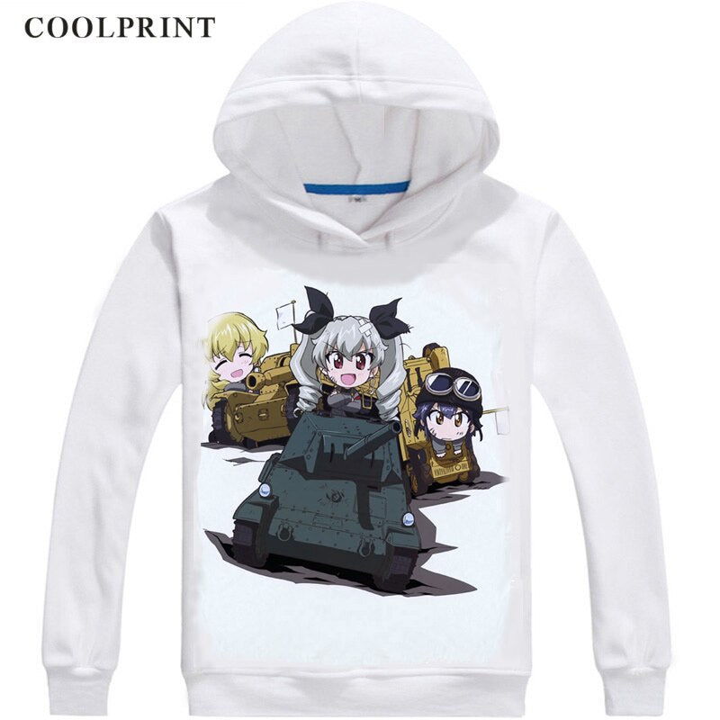 Anime Girls und Panzer Hoodies Hooded Hoodie Manga Garuzu ando Pantsa Katyusha Alice Shimada sensha-do Cosplay Sweatshirts, everythinganimee