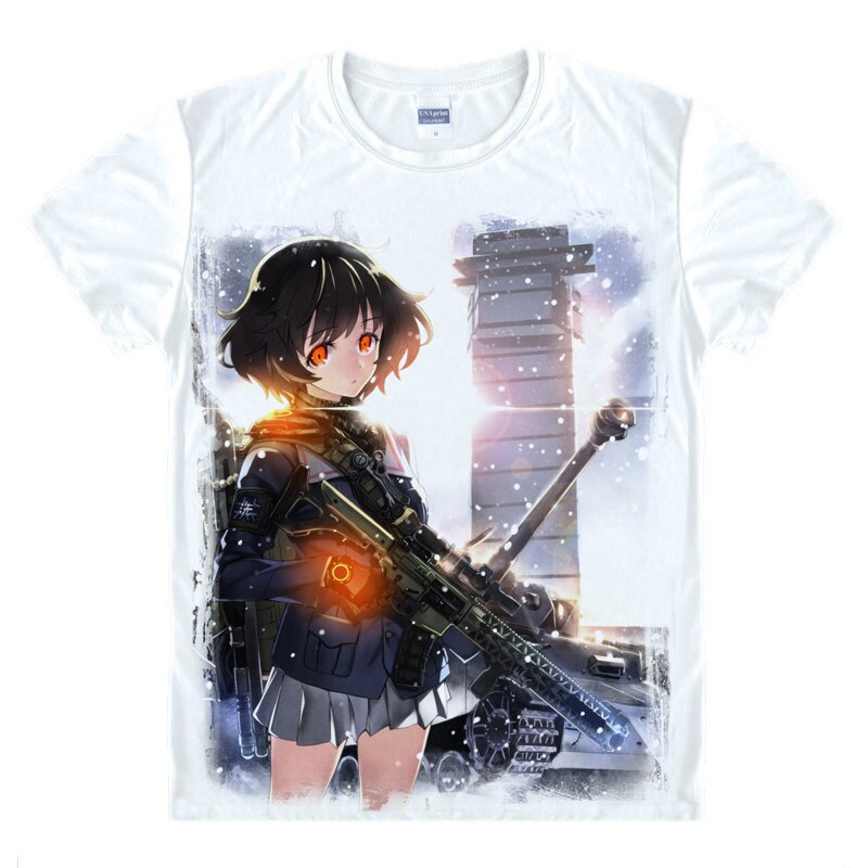 Anime Girls und Panzer T-Shirts Short Sleeve Shirts Manga Garuzu ando Pantsa Katyusha Alice Shimada sensha-do Cosplay Shirt, everythinganimee