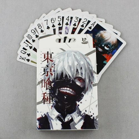 Poker Cards Playing Cards Colorful Printed With Kaneki Ken of Anime Tokyo Ghoul, Natsume Yuujinchou, HITMAN REBORN, Korosensei, attack on titan, CODE GEASS, fate 1 and Sora no otoshimono collective Accessories,everythinganimee
