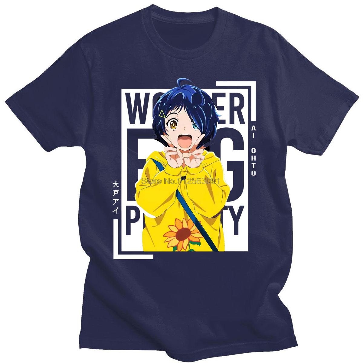 Japanese Anime Wonder Egg Priority T-shirt Short Sleeve Lovely Ohto Ai Pattern Tshirt Men/women Fashion cotton T Shirt Tops, everythinganimee