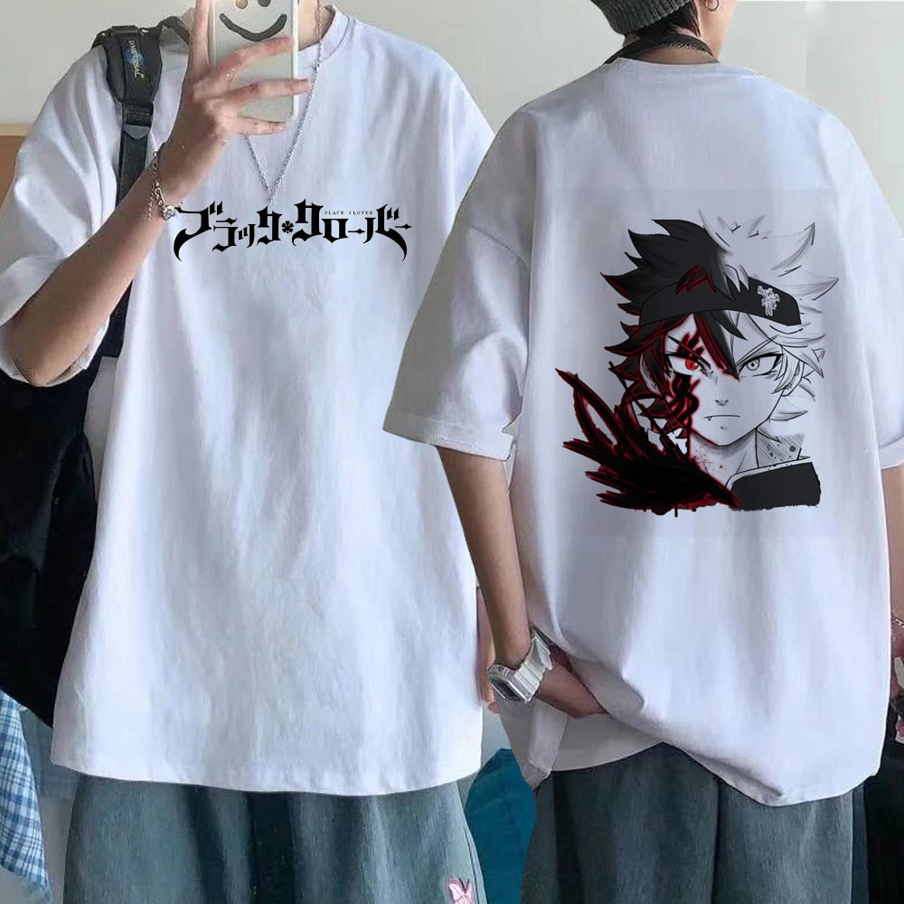 Black Clover Funny Cartoon T Shirt Men Manga Anime T-shirt Unisex Tshirt Hip Hop Top Tee Male, Everythinganimee