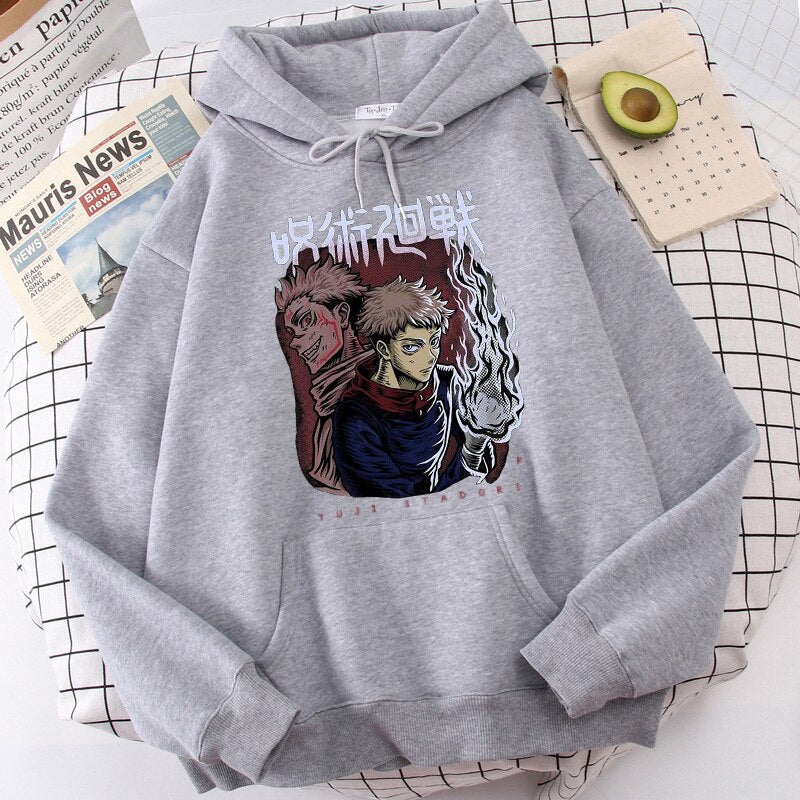 This hoodies are a symbol of Yuji & Sukuna. If you are looking for more Jujutsu Kaisen Merch, We have it all! | Check out all our Anime Merch now!