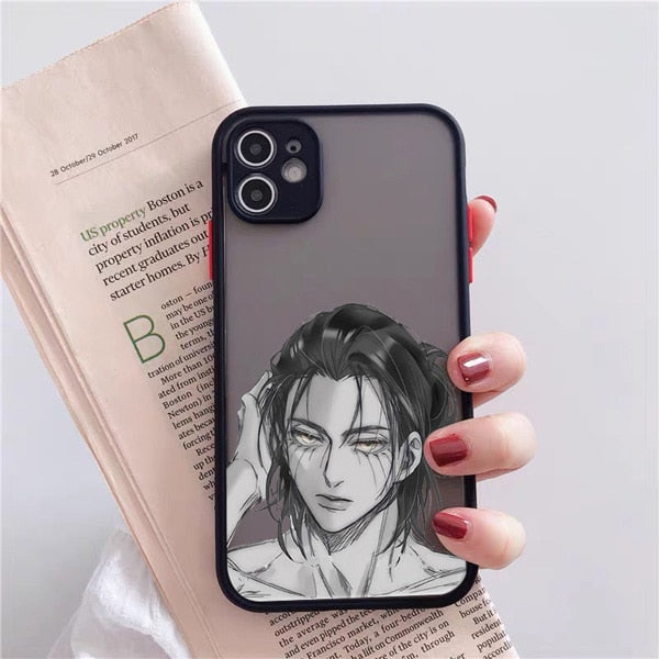 black and white attack on titan iphone case Designed for iPhone 14, 12, 13 mini, 11 Pro, XS MAX, 8, 7, 6 Plus, X, SE20, and XR. Made of hard durable materials to keep your phone safe from drops and scratches