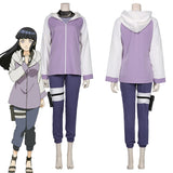 Naruto Anime Hyuga Hinata Cosplay Costume Jacket Pants Outfits Halloween Suit, everythinganimee