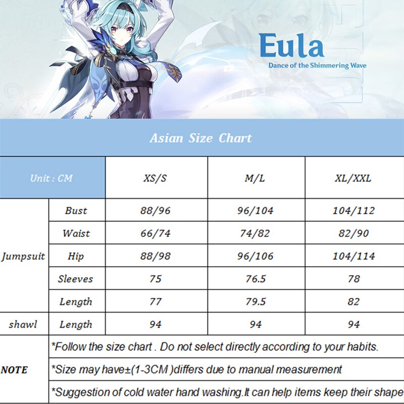 ROLECOS Game Genshin Impact Eula Cosplay Costume Genshin Impact Cosplay Costume Eula Outfit Halloween Cosplay Uniform Full Set, everythinganimee