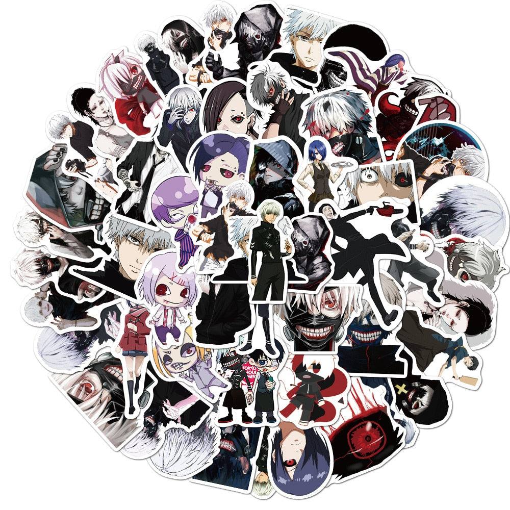 This stickers captures the magic of Tokyo Ghoul. If you're looking for more Tokyo Ghoul merch, we have it all! Check out our anime merch now—free shipping!