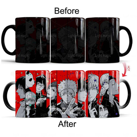 Jujutsu Kaisen Mugs 11oz Anime Ceramic Changed Color Magic Coffee Cup Friends Gift MIlk Mug Travel Coffee Cup, everythinganimee