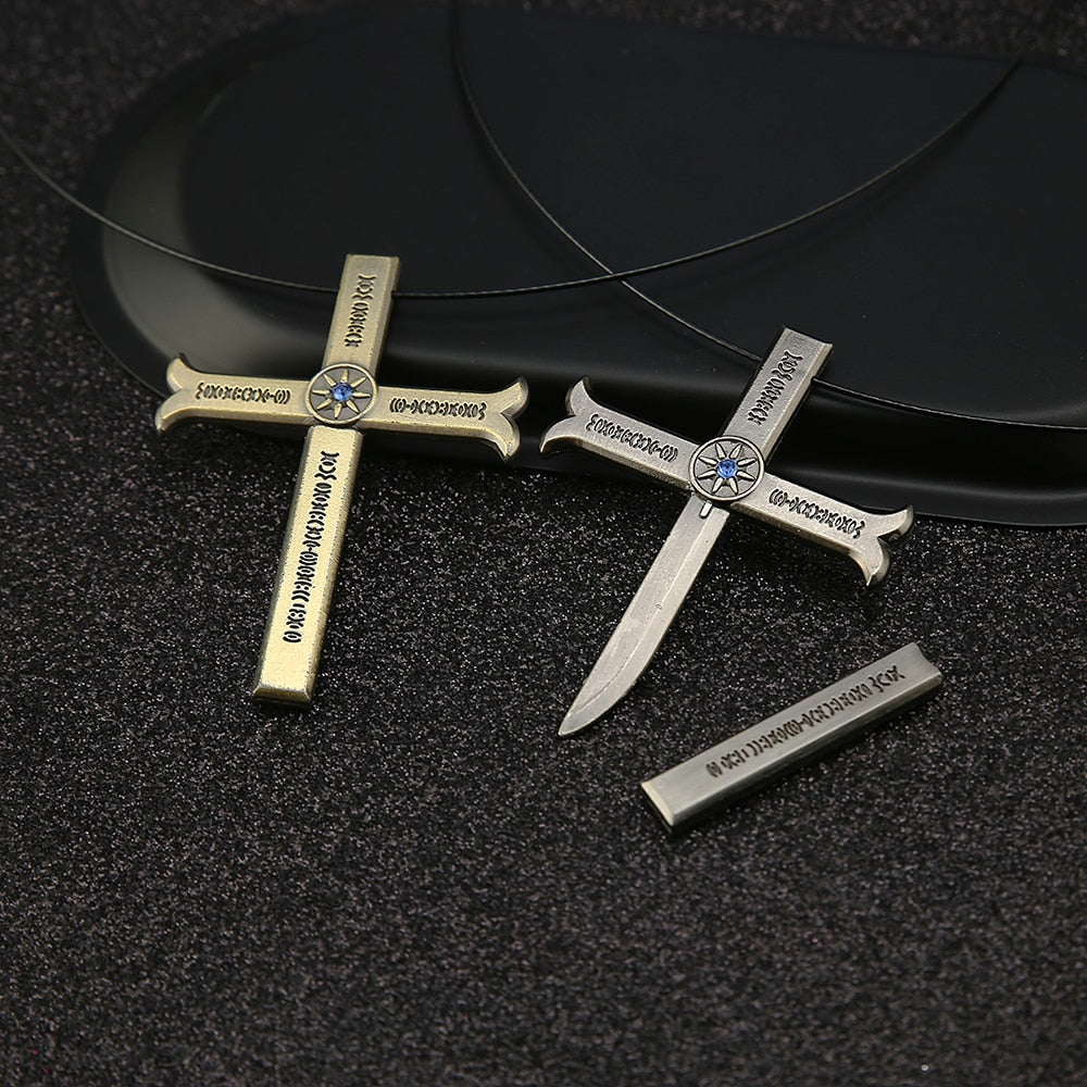 Anime One Piece Necklace Dracule Mihawk Cross Sword Kogatana Zinc Alloy Choker Kolye Men Women Gift Necklaces Pendants Jewelry, everythinganimee