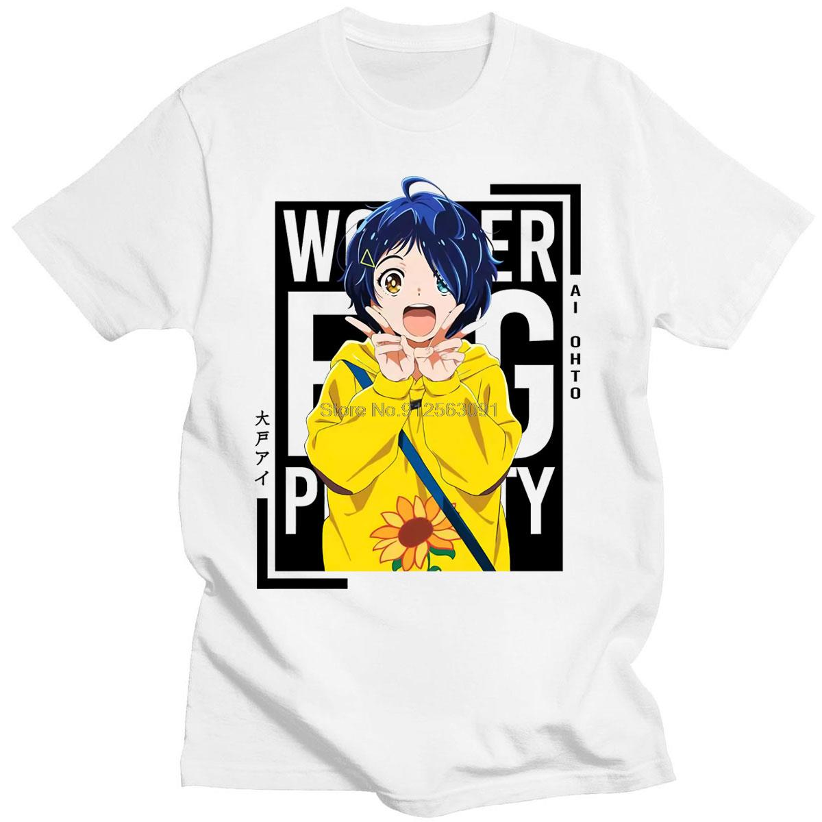 Japanese Anime Wonder Egg Priority T-shirt Short Sleeve Lovely Ohto Ai Pattern Tshirt Men/women Fashion cotton T Shirt Tops, everythinganimee