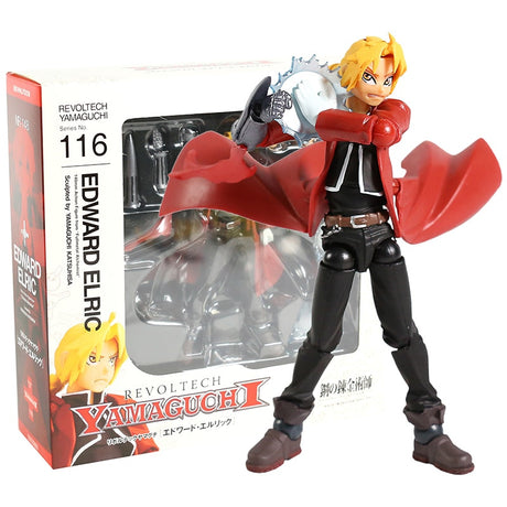Full Metal Alchemist Alphonse Edward Elric Revoltech Yamaguchi Action Figure Collectible Model Toy, everythinganimee