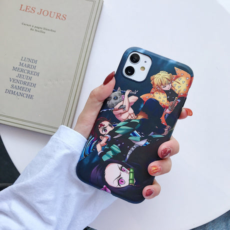Get the cutest phone protection with our Demon Slayer anime phone case for iPhone 11, 12, 13, Pro, 7, 8 Plus, X, XR, XS Max. Show off your love for the series with this soft TPU cover featuring the iconic characters from Kimetsu No Yaiba. Shop now on our website!