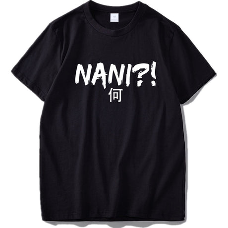 Anime Nani T Shirt Japanese Gifts Short Sleeve Tshirt Thick Cotton Soft Breathable EU Size Tops Tee Homme, everythinganimee