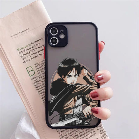 Coloured attack on titan iphone case Designed for iPhone 14, 12, 13 mini, 11 Pro, XS MAX, 8, 7, 6 Plus, X, SE20, and XR. Made of hard durable materials to keep your phone safe from drops and scratches