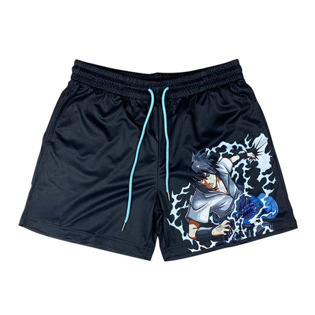Anime Sports Shorts Men Women Classic GYM Workout Mesh Shorts One Layer Running Shorts Fashion Design Swimming Fitness Shorts