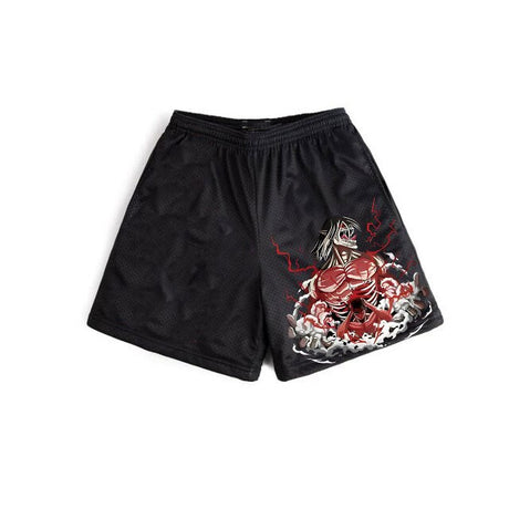 Attack On Titan Anime Shorts Summer Beach Swim Shorts Men Sports Gym Running Shorts Print Male Breathable Fitness Short Pants