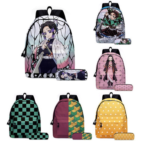 Anime Demon Slayer Kimetsu No Yaiba Canvas Bag Tomioka Giyuu School Bags Girls Travel Bag Mochila Feminina Notebook Bags Gift, everythinganimee