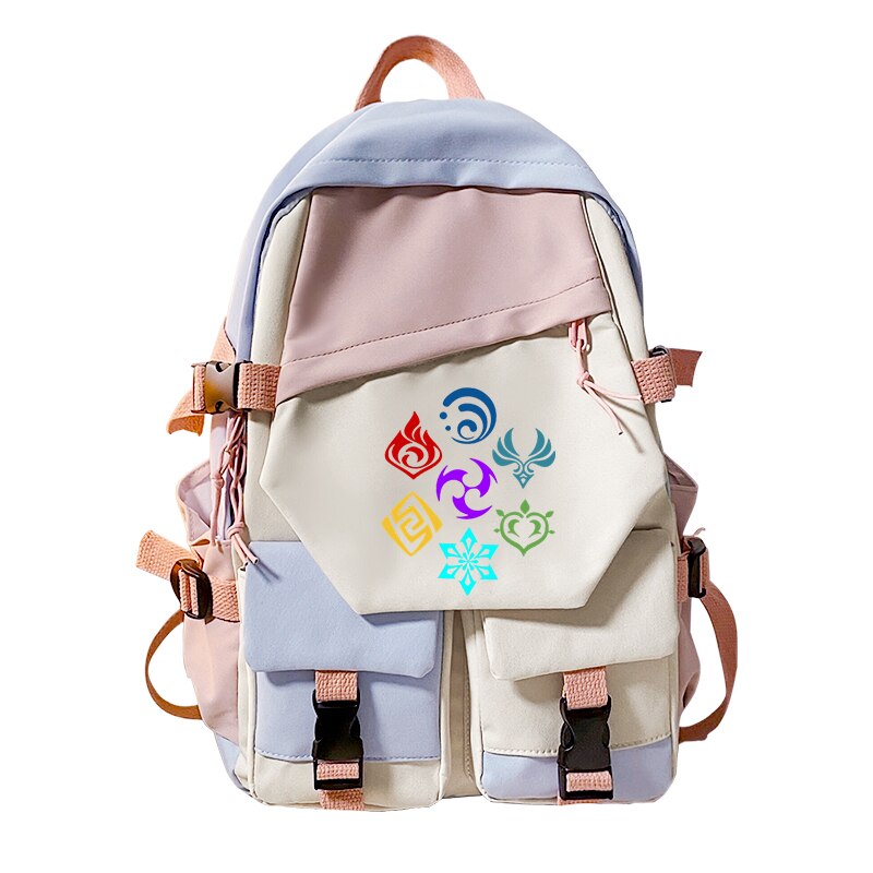 New Japanese Anime Genshin Impact Paimon Klee Backpacks Travel School Back Bag Pack Genshin Impact Student Backpack Bags, everythinganimee