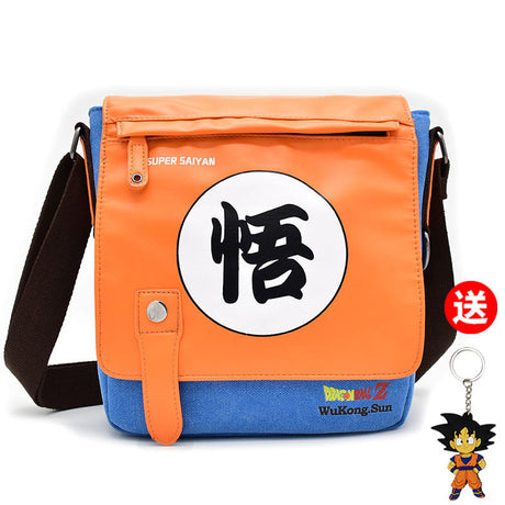 Anime Dragon Ball Goku Messenger Bag Men's Tide Brand Student Casual Fashion Trend Anime Peripheral Canvas Shoulder Bag, everythinganimee