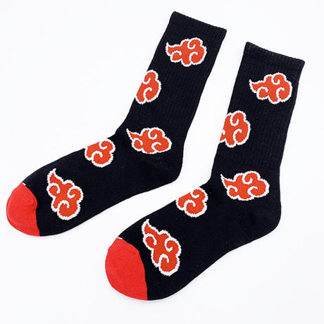 Naruto Red Cloud Socks