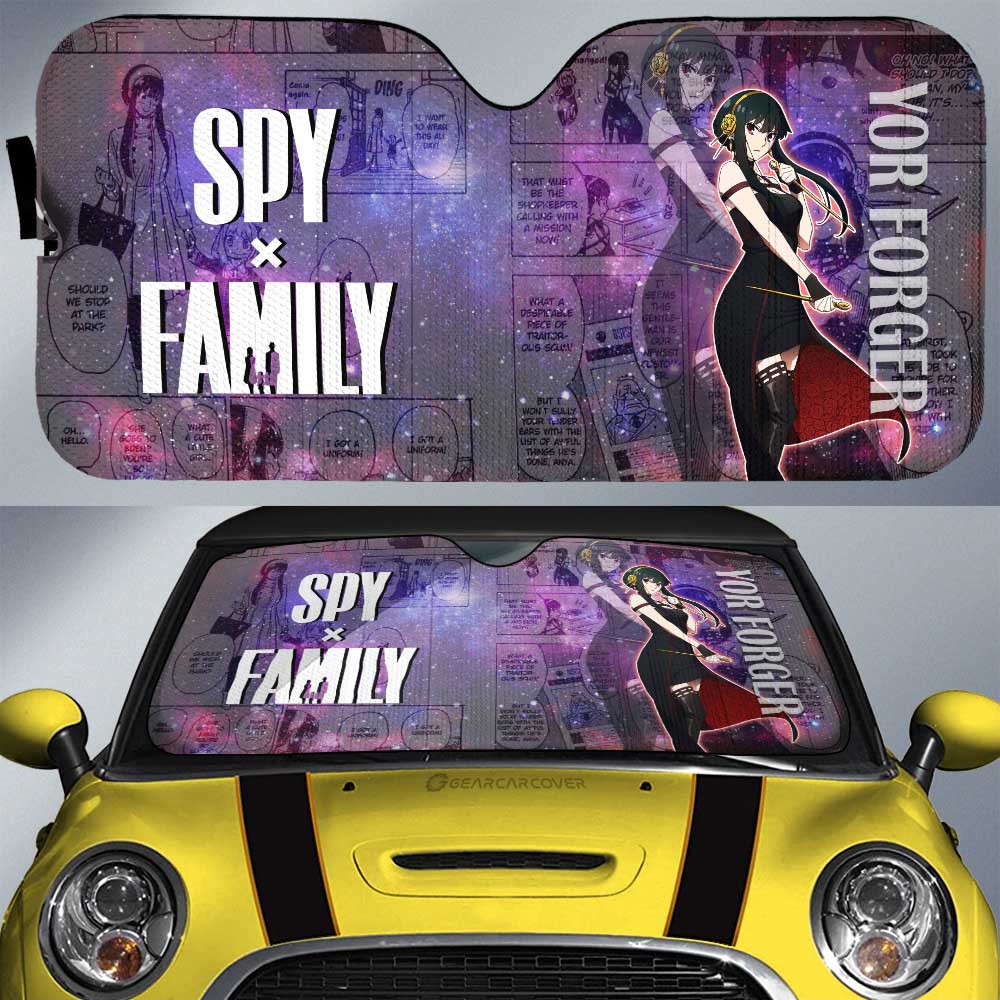 Spy X Family Loid Yor And Anya Hot Anime Car Auto Sunshades, everythinganimee
