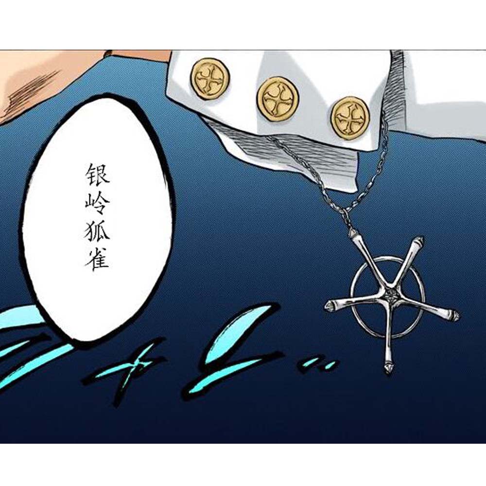Anime Bleach Necklace Quincy Ishida Uryuu Cosplay Ginrei Gojiaku Amulet Alloy Choker Chain Bracelets Pendant Jewelry Accessories