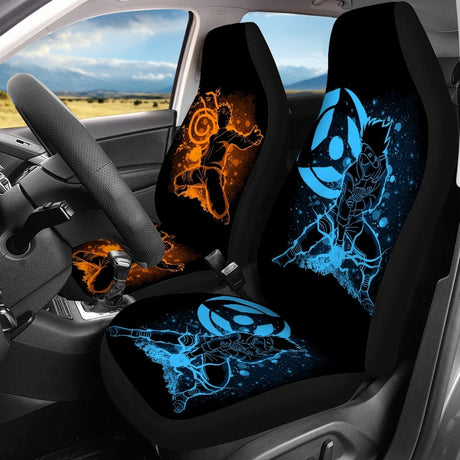 Naruto Anime Print Full Set Vehicle Seat Cover for Men Cool Non-skid Front/Back Car Seat Cover fit Most Car SUV Van Car Accessories, everythinganimee