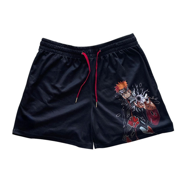 Anime Sports Shorts Men Women Classic GYM Workout Mesh Shorts One Layer Running Shorts Fashion Design Swimming Fitness Shorts, everything animee