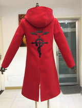 Anime Full Metal Alchemist Cosplay Costume Edward Elric Costume FullMetal Alchemist hooded coat Custom Made Halloween Cosplay, everythinganimee