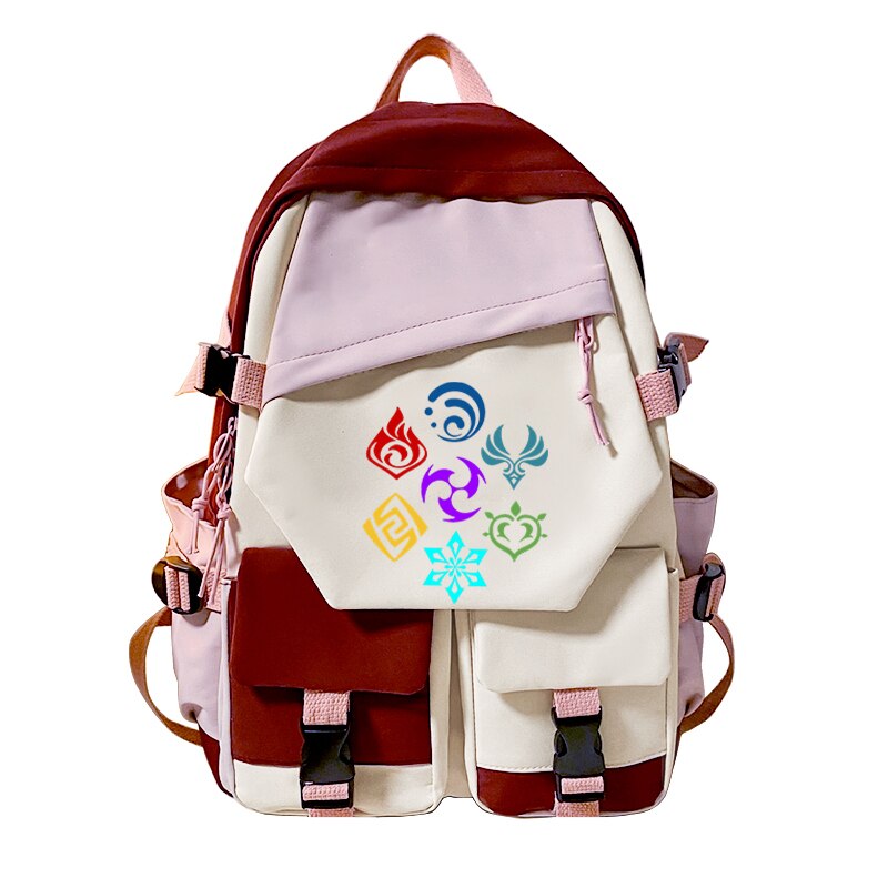 New Japanese Anime Genshin Impact Paimon Klee Backpacks Travel School Back Bag Pack Genshin Impact Student Backpack Bags, everythinganimee