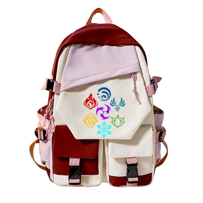  New Japanese Anime Genshin Impact Paimon Klee Backpacks Travel School Back Bag Pack Genshin Impact Student Backpack Bags, everythinganimee