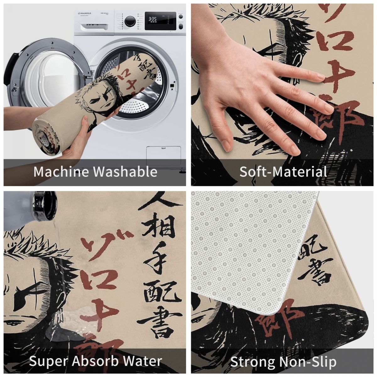 One Piece Monkey D Luffy Anime Bath Mat My Favorite Character In The OP Universe! Doormat Kitchen Carpet Entrance Door Rug Home, everythinganimee