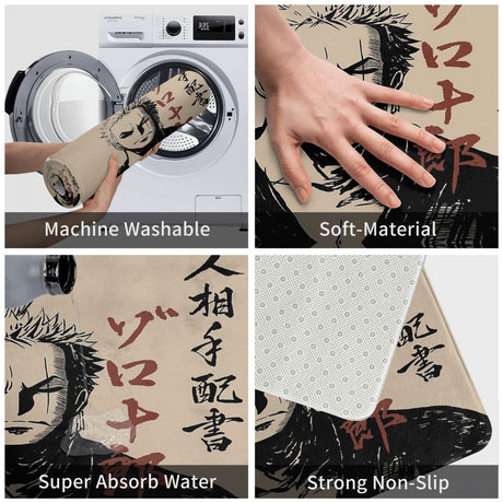 One Piece Monkey D Luffy Anime Bath Mat My Favorite Character In The OP Universe! Doormat Kitchen Carpet Entrance Door Rug Home, everythinganimee