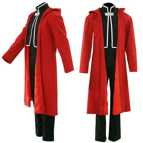 Anime Full Metal Alchemist Cosplay Costume Edward Elric Costume FullMetal Alchemist hooded coat Custom Made Halloween Cosplay, everythinganimee