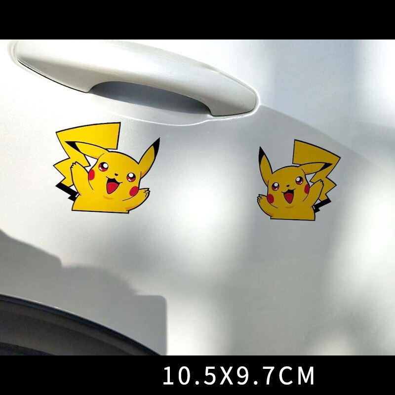 Pokemon Pikachu Body Stickers Cover Scratched Glass Window Cartoon Decorative Waterproof Car Door Cute Sticker Toys, everythinganimee