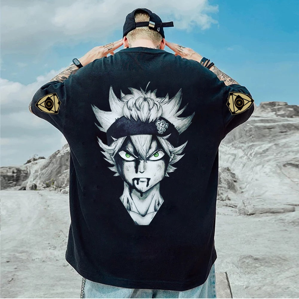 Japanese Harajuku Anime Black Clover Men/women T-Shirt Short Sleeve Cool Asta Fashion Casual Top Unisex, everythinganimee