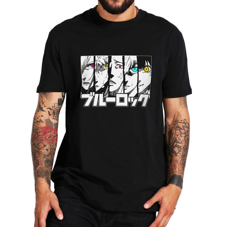 Blue Lock T Shirt 2023 Anime Japanese Manga Fans Vintage Men Women T-shirts 100% Cotton Unisex Casual O-neck Tee Tops EU Size
