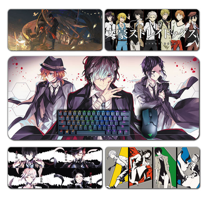 Anime Bungo Stray Dogs Mousepad Osamu Atsushi Chuuya Ranpo Mouse Pad Computer Laptop Gamer Pad PC Gaming Accessories Desk Mats, everythinganimee
