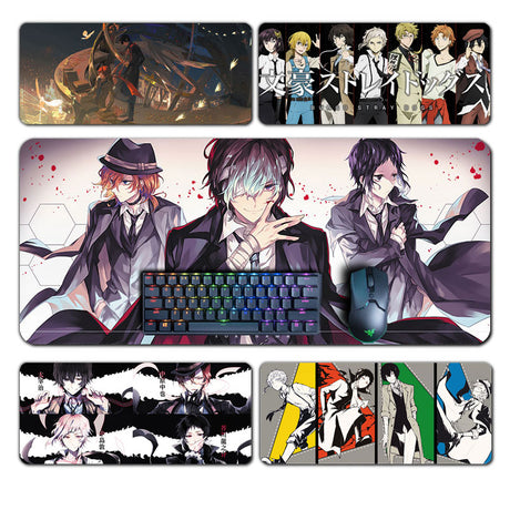 Anime Bungo Stray Dogs Mousepad Osamu Atsushi Chuuya Ranpo Mouse Pad Computer Laptop Gamer Pad PC Gaming Accessories Desk Mats, everythinganimee