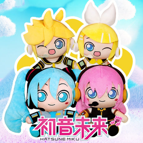 Original Anime Hatsune Miku Plush Toys Fufu Kagamine Len Kagamine Rin Megurine Luka Cartoon Soft Filled Dolls Pillow Kids Gifts, everythinganimee