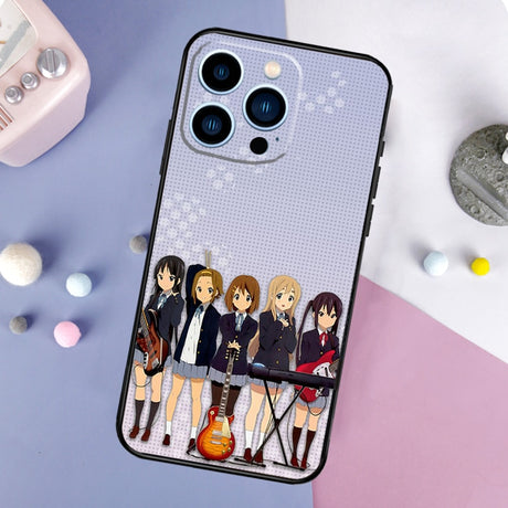 K-on! Anime Manga Case For iPhone 13 12 11 14 Pro Max Mini X XR XS Max 6 7 8 Plus SE 2020 Bumper Back Cover, everything animee