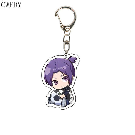 Anime BLUE LOCK Arcylic Keychain Cartoon Figures Isagi Yoichi Bachira Meguru Kawaii Key Chain Costume Accessories Birthday Gifts