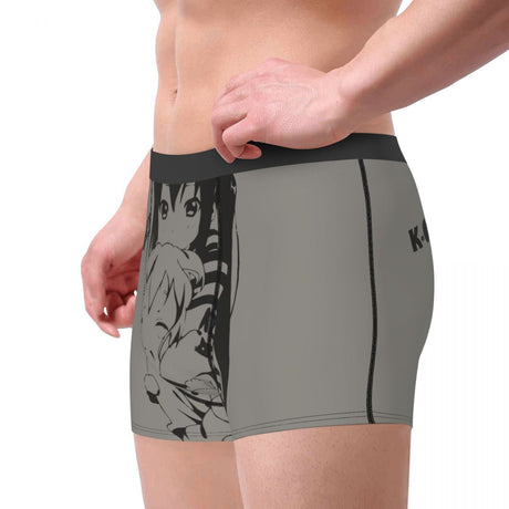Novelty Boxer Shorts Panties Briefs Men K-On Azusa & Yui Underwear Japan Music Anime Soft Underpants for Male Plus Size, everythinganimee