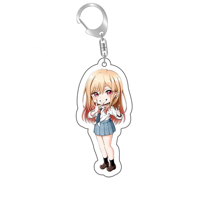 Anime My Dress Up Darling Acrylic Keychains Kitagawa Marin Kuroe Shizuku Figures Pendant Key Chain Bag Accessorie School Jewelry