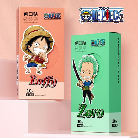 Band-Aid Waterproof Cartoon Pattern Breathable Medical Band-Aid One Piece Luffy Zoro Co-Branded Cartoon, everythinganimee