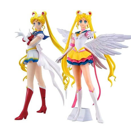 23cm Anime Sailor Moon Action Figure Doll Princess Serenity Cake Ornaments Collection PVC Tsukino Usagi Figure Model Toys Gifts, everythinganimee