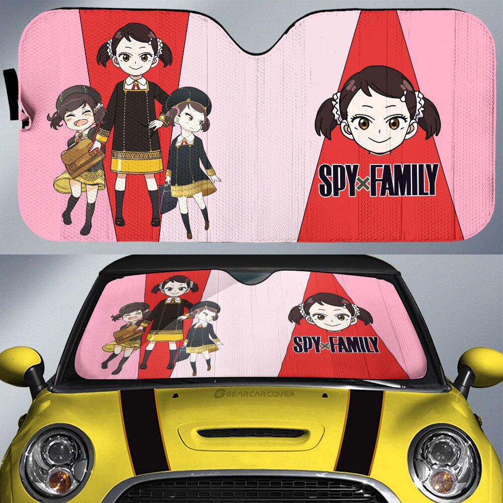 Spy X Family Loid Yor And Anya Hot Anime Car Auto Sunshades, everythinganimee