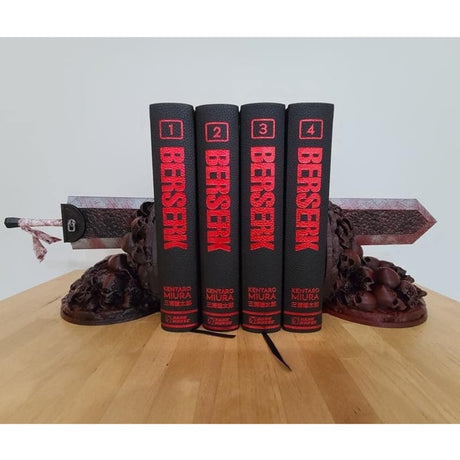 New Berserk Bookends Furious Bookends Study Desktop Dragon Slayer Resin Craft Ornament Bookshelf Books holder Artwork Home Decor, everythinganimee